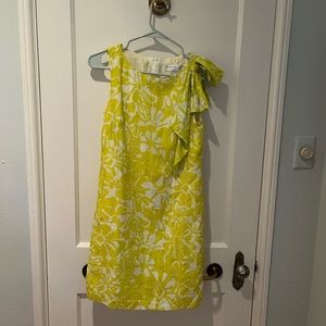 Trina Turk cotton silk tropical floral printed dress